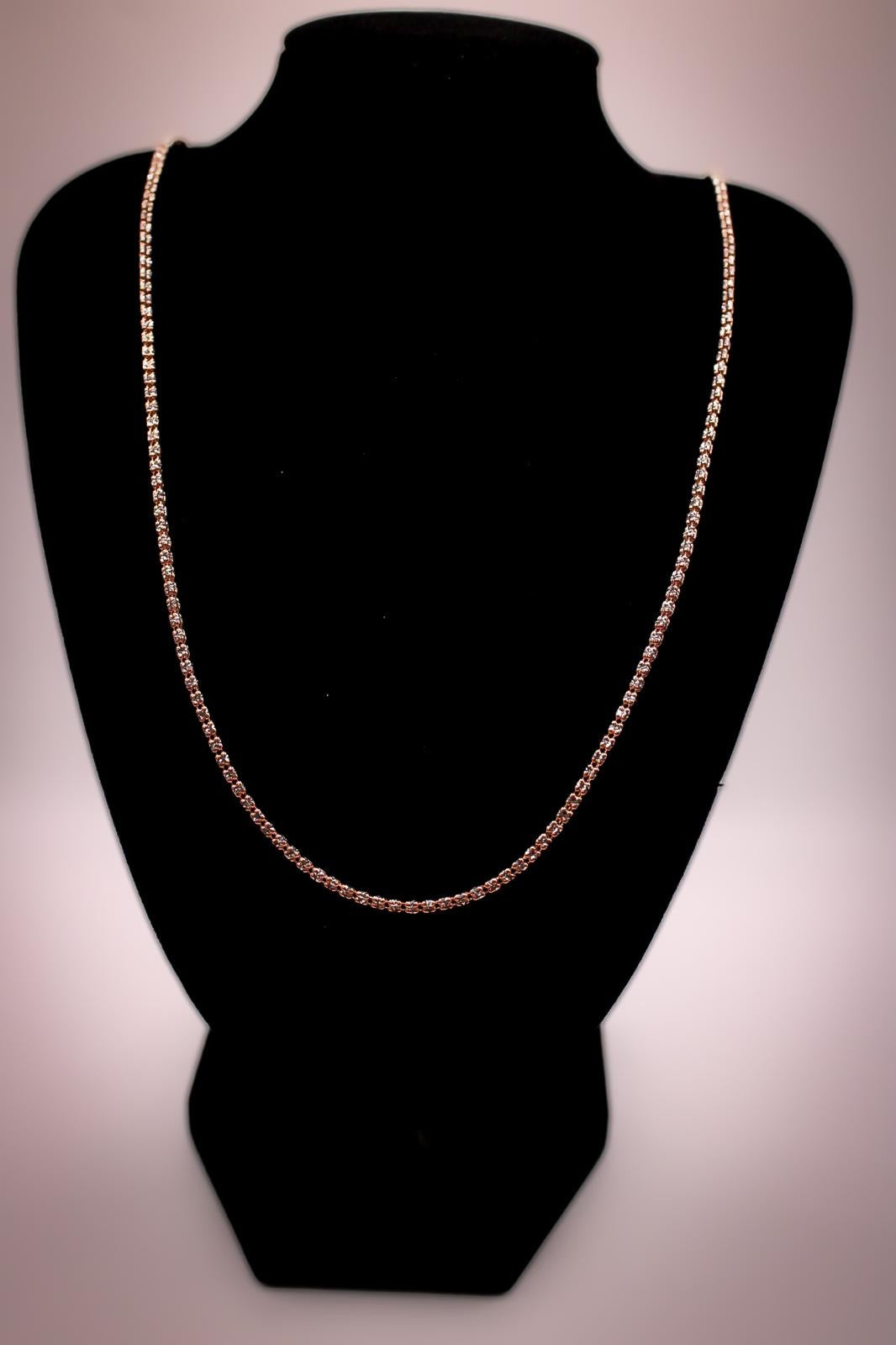 14K Rose Gold Ice Chain