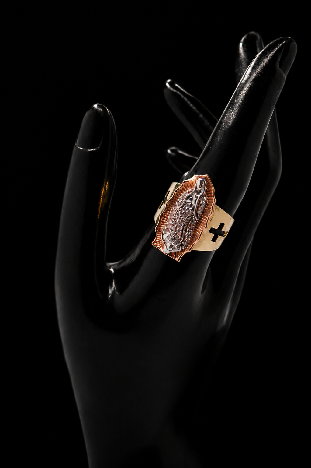 14k Gold Virgen de Altagracia Ring