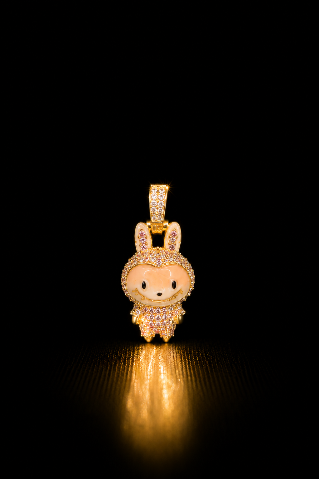 14k CZ Labubu Pendant