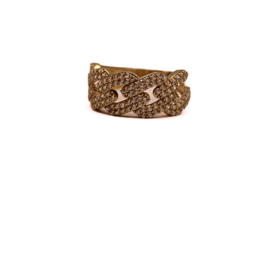 14K Gold Cuban Link Ring