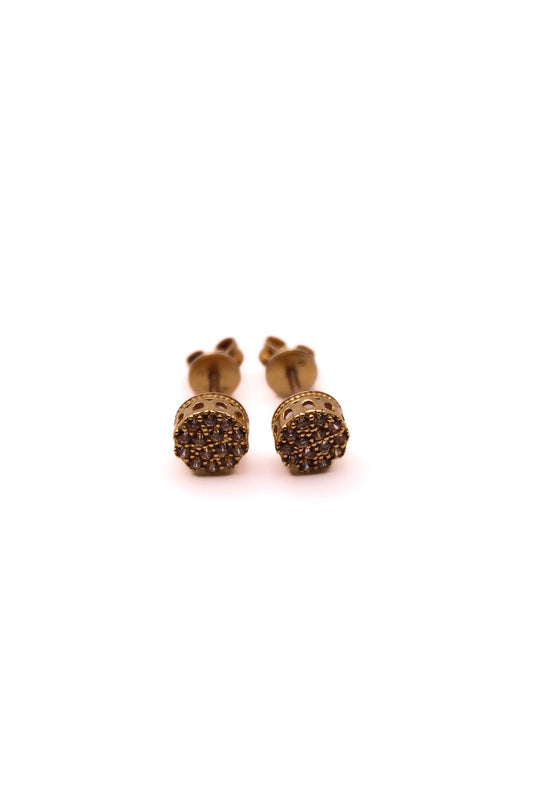 14K Gold round Stud Earrings