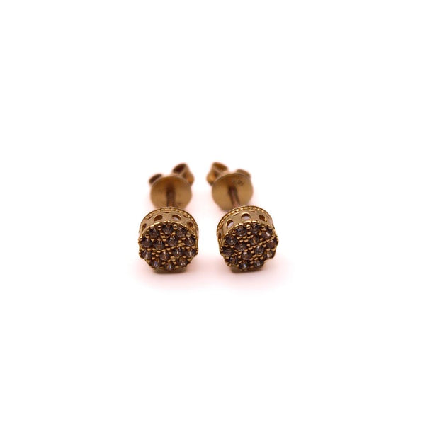 14K Gold round Stud Earrings