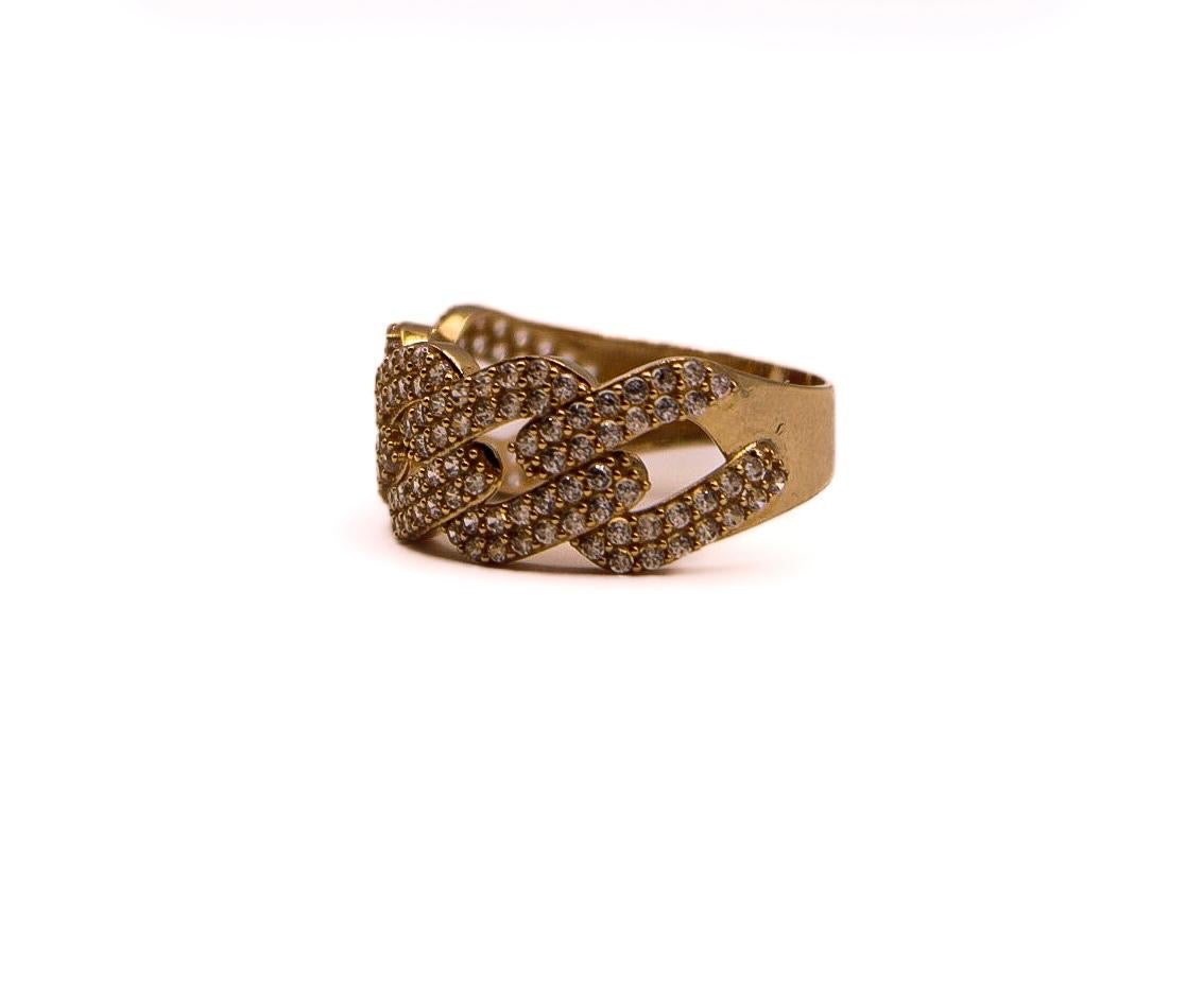 14K Gold Cuban Link Ring