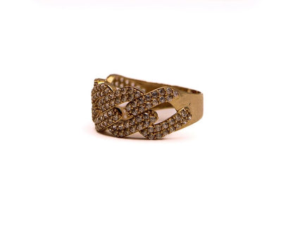 14K Gold Cuban Link Ring