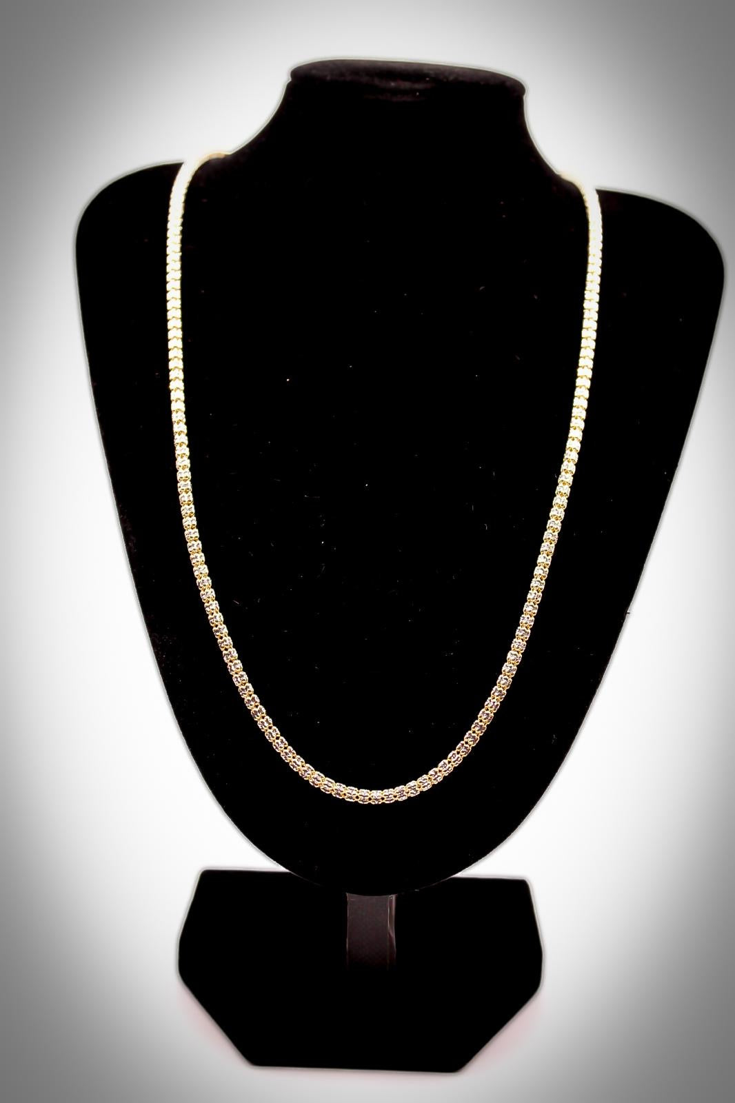 14k Yellow Gold Ice Chain