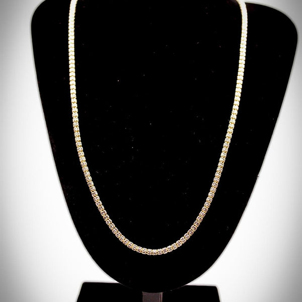 14k Yellow Gold Ice Chain
