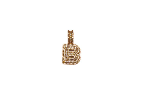 14K Gold “B” Initial Pendant