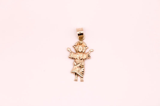 14K Gold Santo niño Pendant