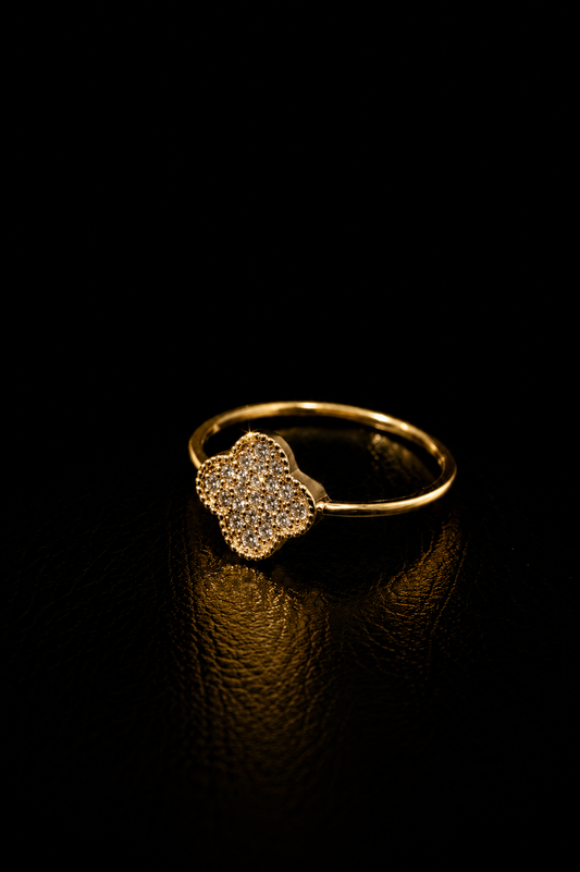 14k Gold Clover Ring