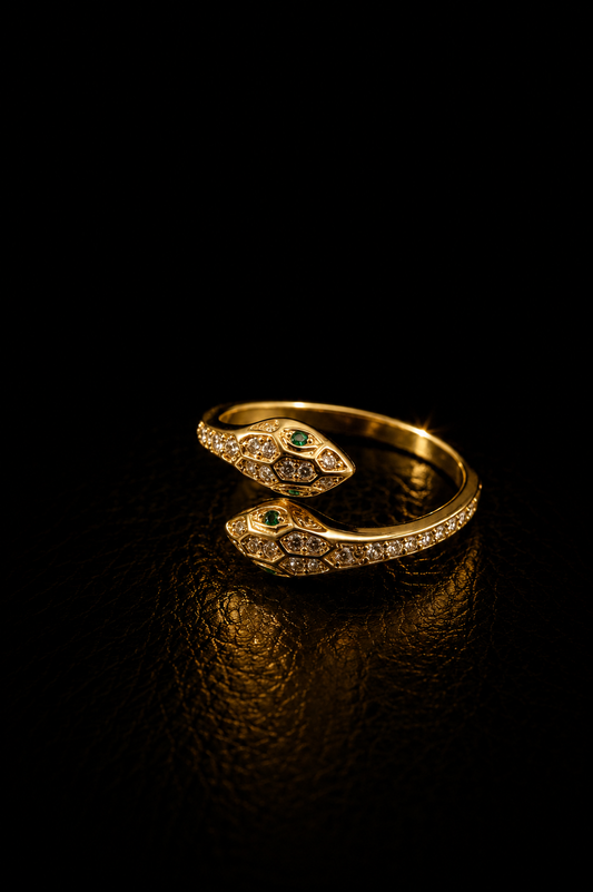 14k Small Snake Ring