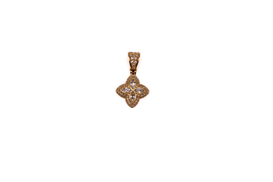 14K Gold Clover Pendant