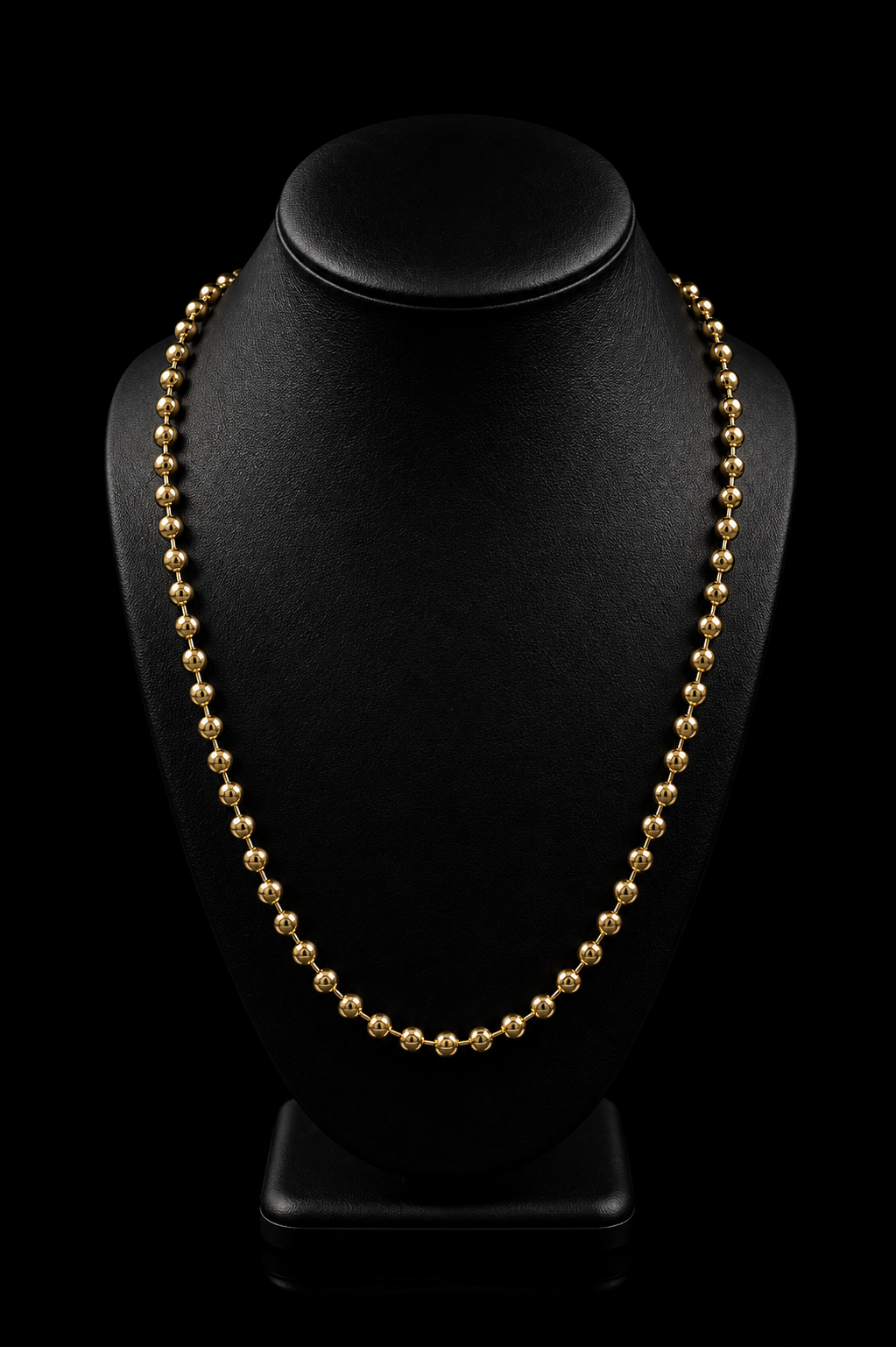 14k Gold Beads Chain 22in - 4.78mm
