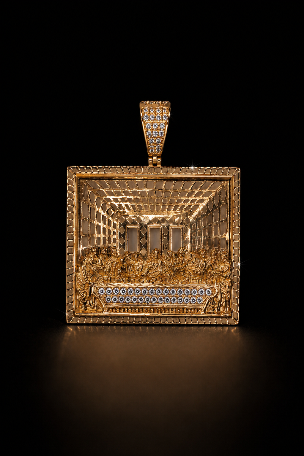 14k Gold Last Supper Pendant