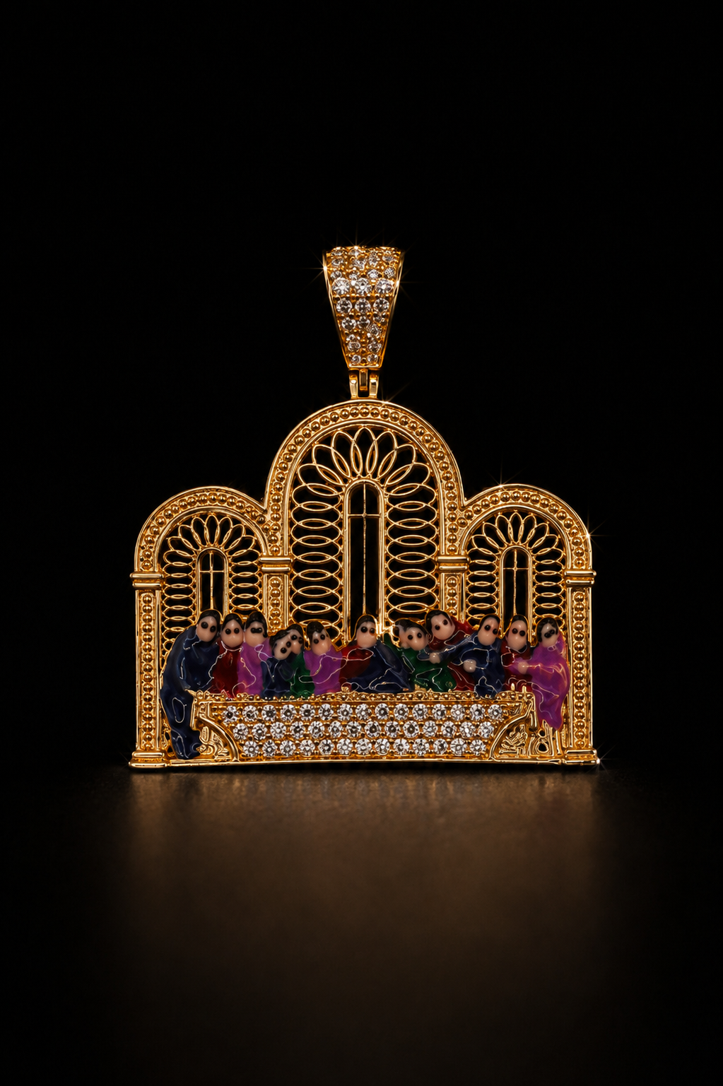 14k Last Supper Pendant
