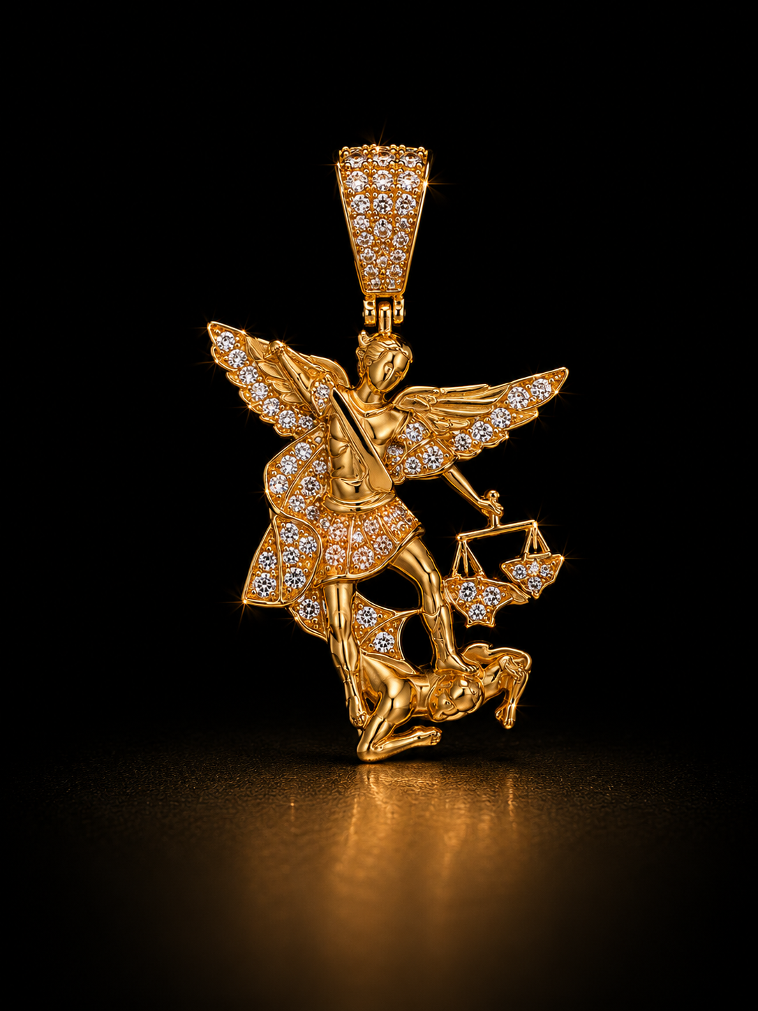 14k Gold St. Michael Pendant