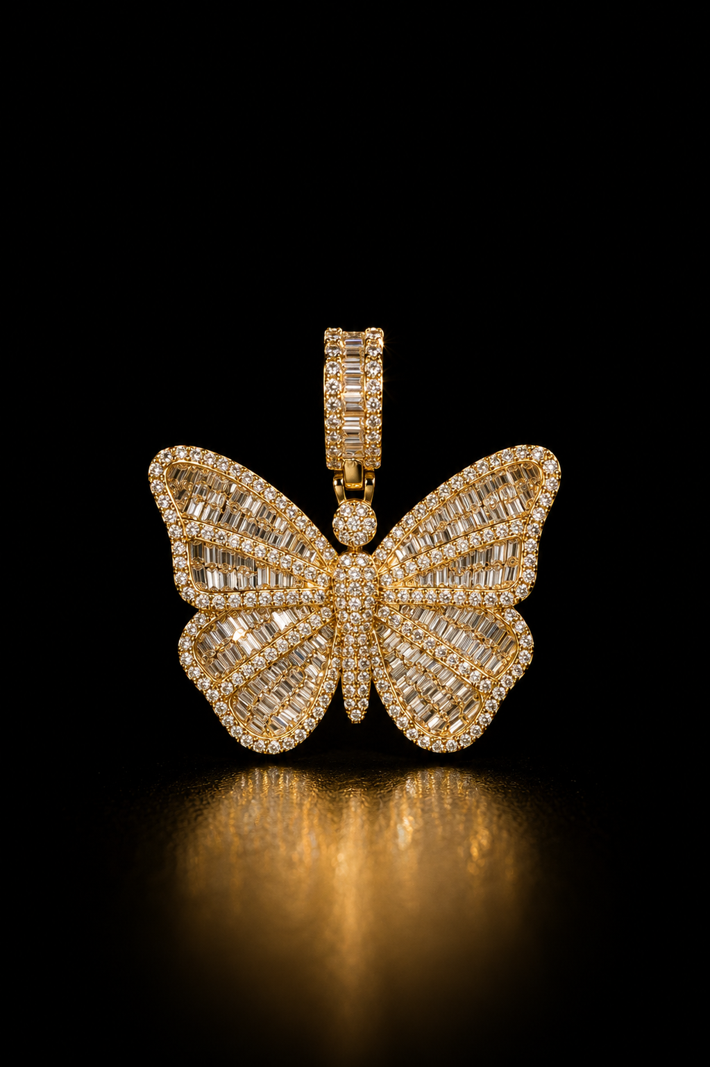 14k Gold Butterfly Pendant