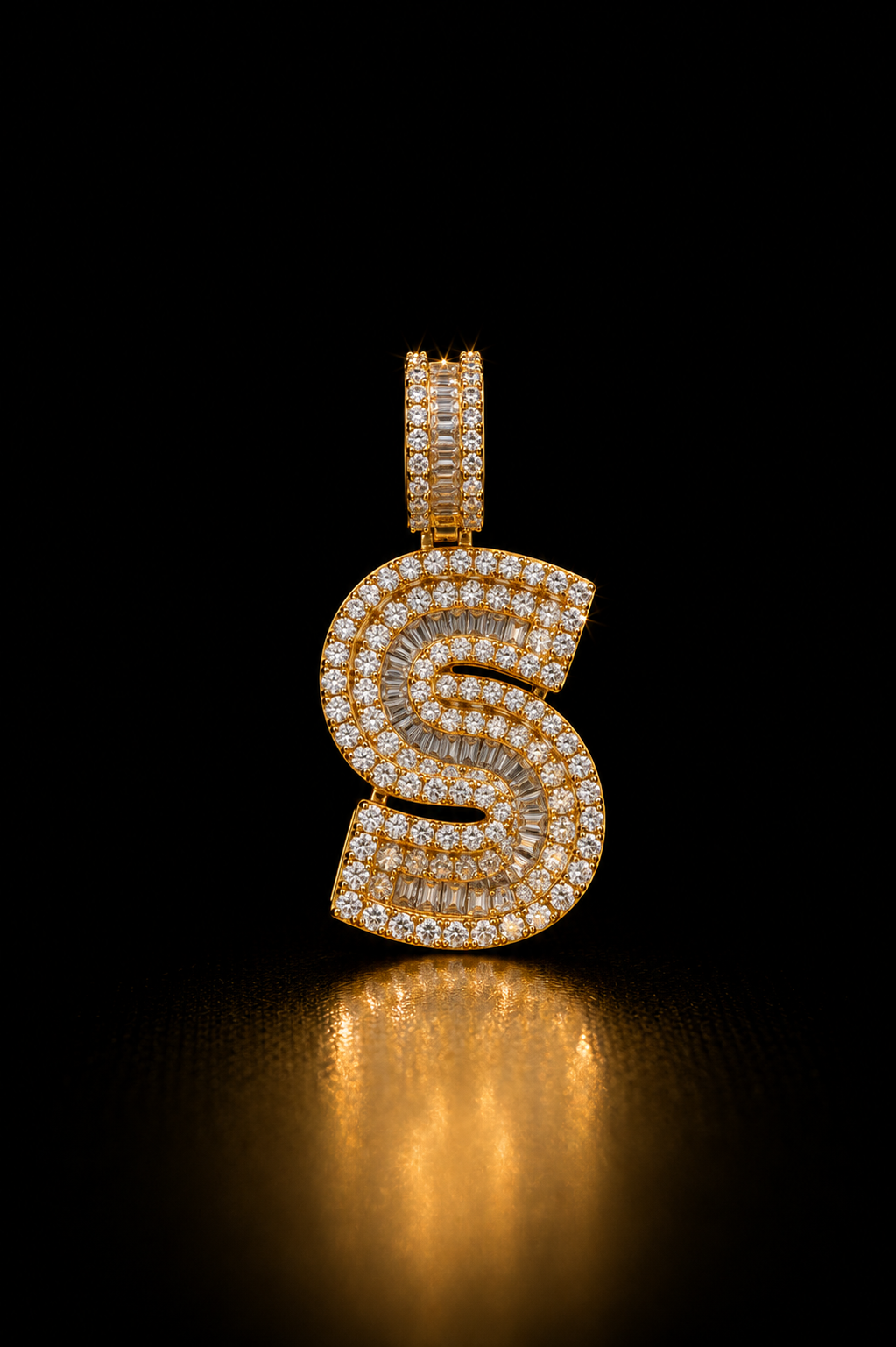14k Gold Letter S Pendant
