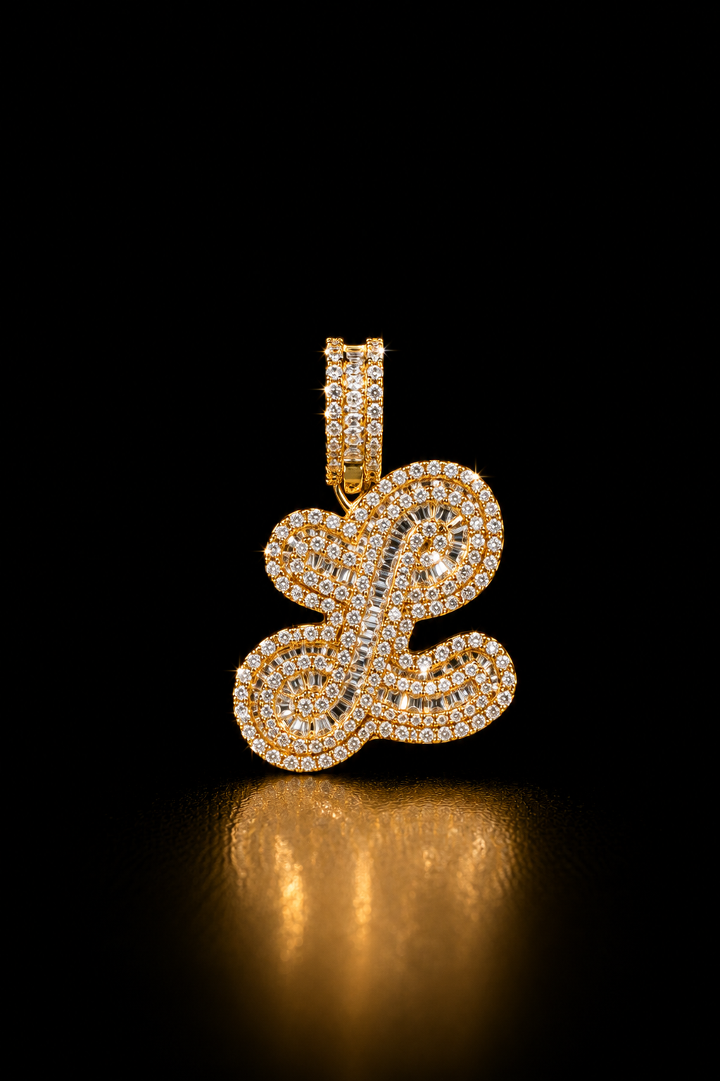 14k Gold Letter L Pendant