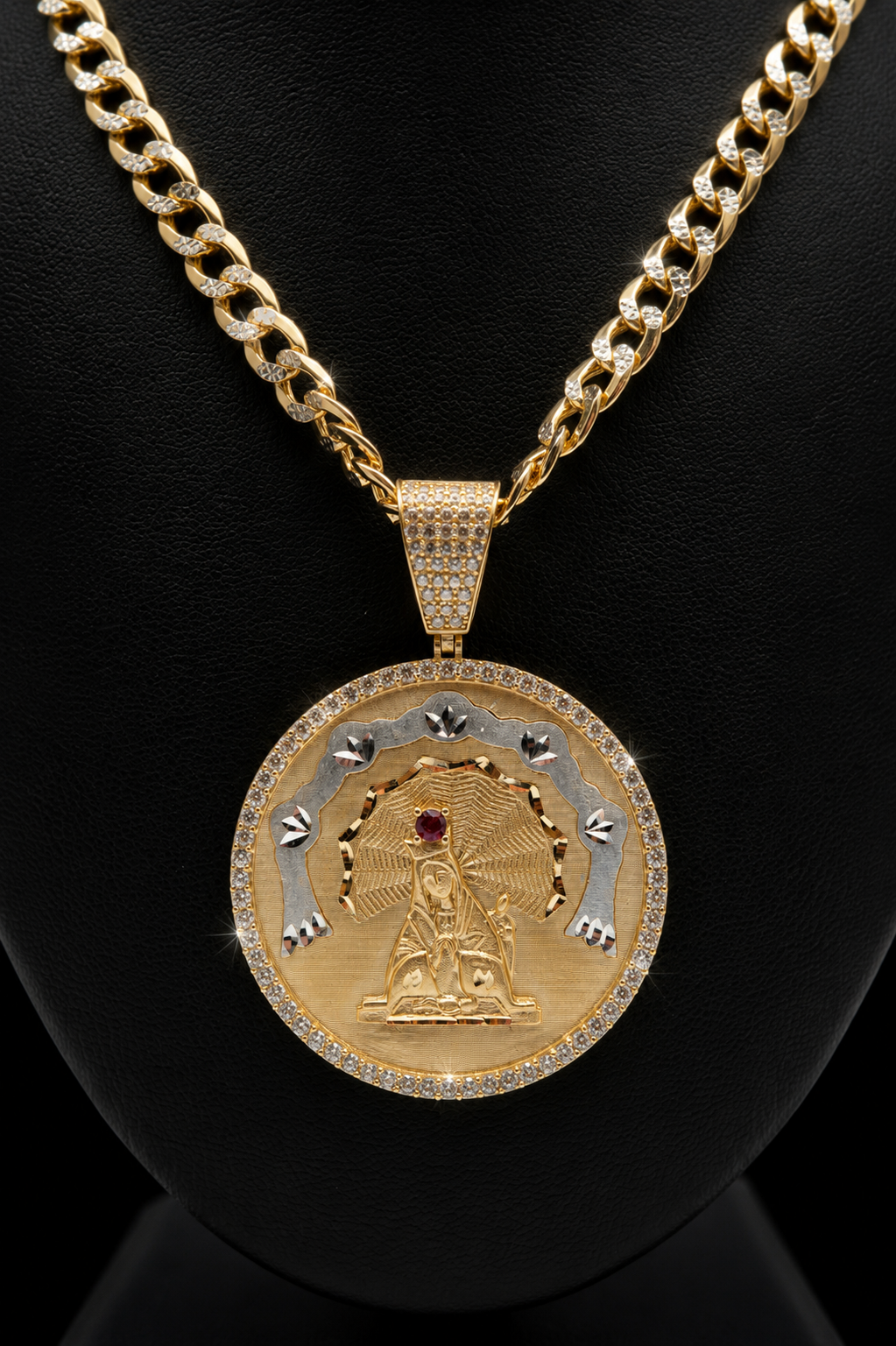 14k Cuban Curb Two Tone 22in - 6.3mm