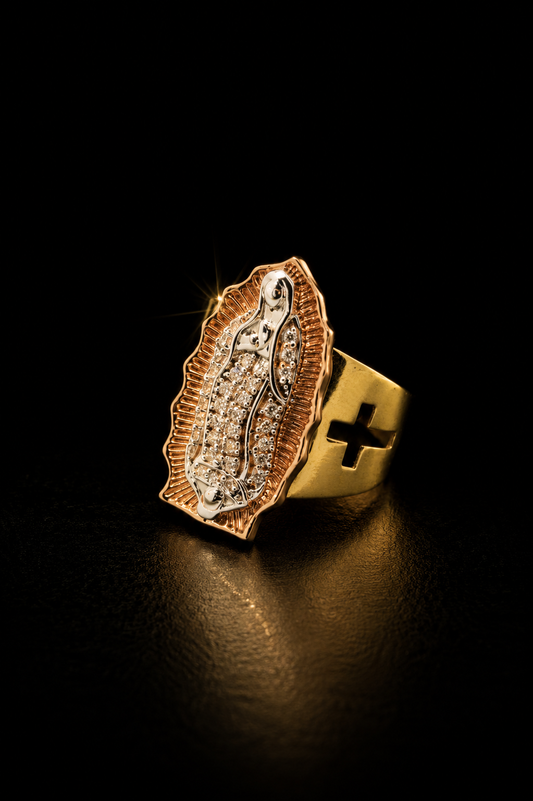 14k Gold Virgen de Altagracia Ring