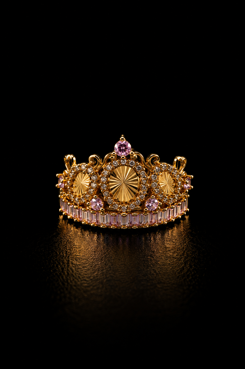 14k Gold Crown Ring