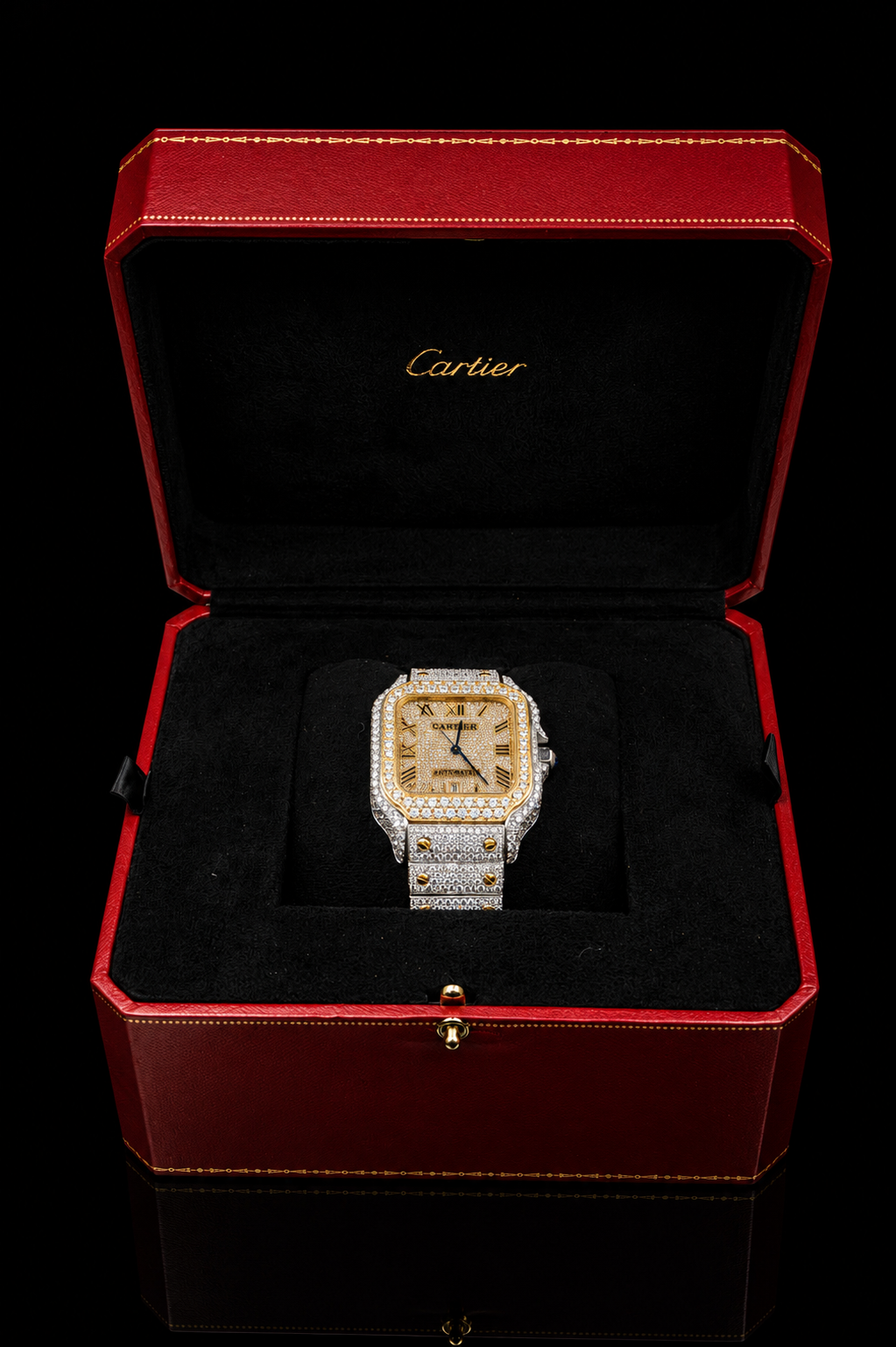 Iced Out Cartier Santos 40mm