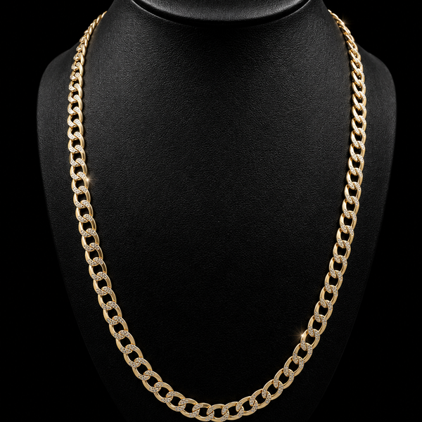 14k Cuban Curb Two-Tone - 6.38mm 22in